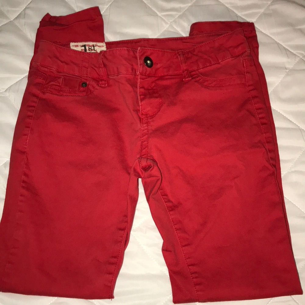 1st Kiss💋 Red Skinny Jeans